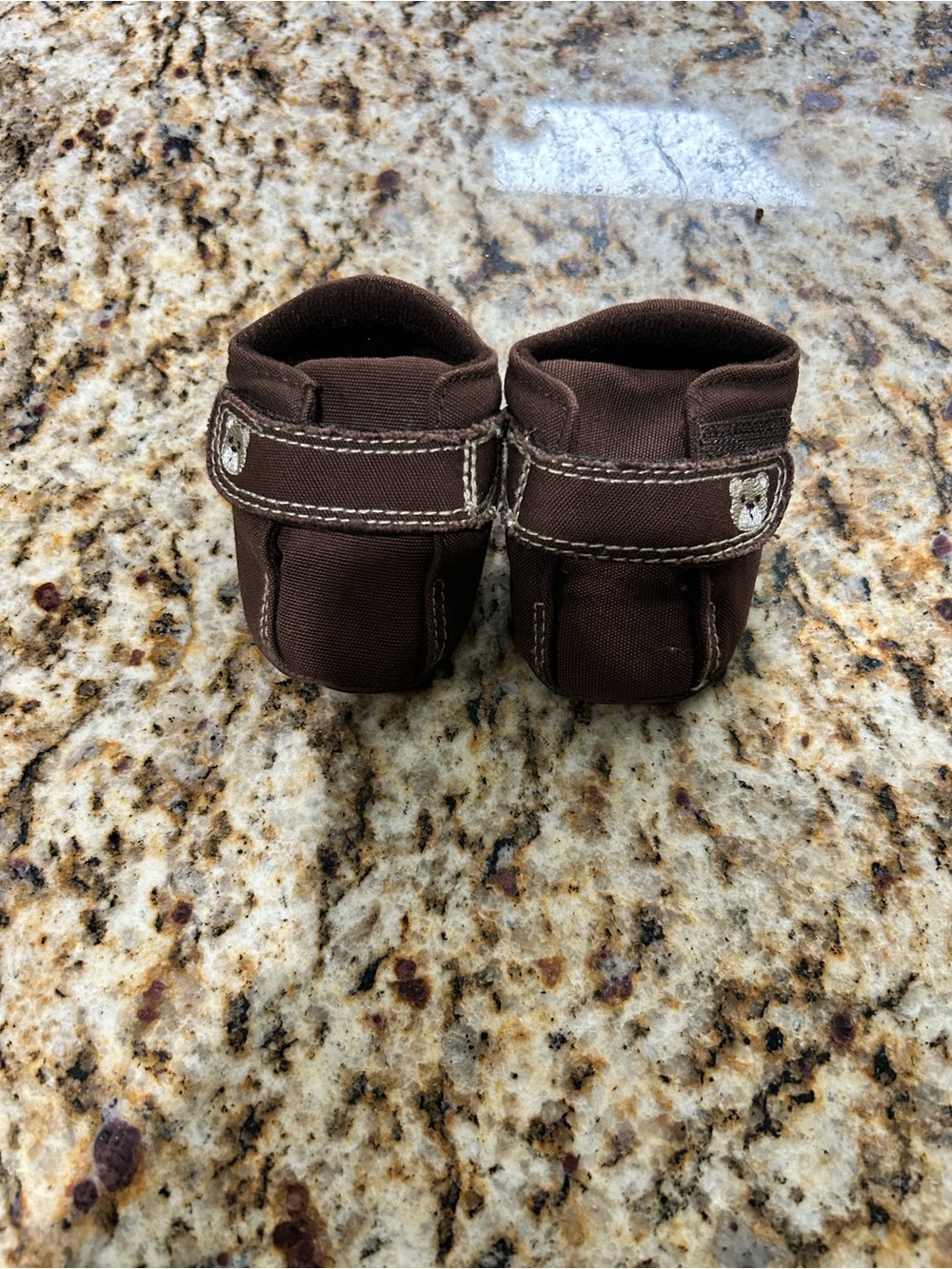 Kids Brown Soft Canvas Baby Shoes